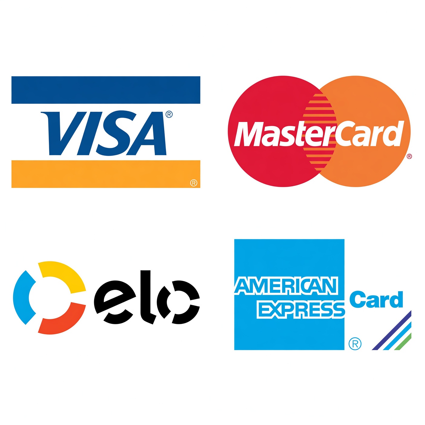 What is the difference between Visa, Mastercard, Elo, and American Express?